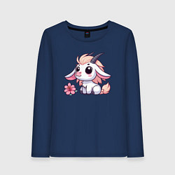 Женский лонгслив Козерог с цветком