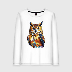 Женский лонгслив Мудрый филин