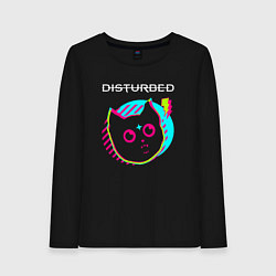 Женский лонгслив Disturbed rock star cat