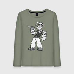 Женский лонгслив Попай - моряк