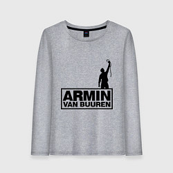 Лонгслив хлопковый женский Armin van buuren, цвет: меланж
