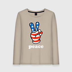 Женский лонгслив USA peace