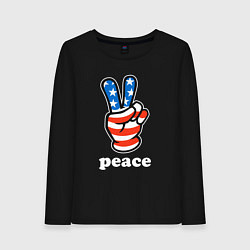 Женский лонгслив USA peace