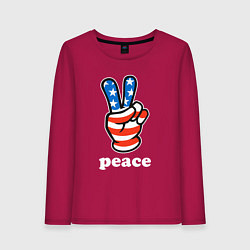 Женский лонгслив USA peace