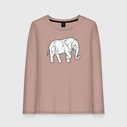Лонгслив хлопковый женский Elephant, цвет: пыльно-розовый