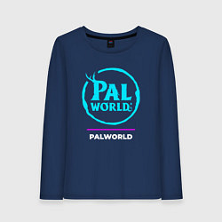 Женский лонгслив Символ Palworld в неоновых цветах