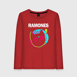 Женский лонгслив Ramones rock star cat