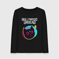 Женский лонгслив Hollywood Undead rock star cat