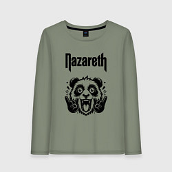 Лонгслив хлопковый женский Nazareth - rock panda, цвет: авокадо