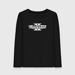 Лонгслив хлопковый женский Helldivers 2 - white, цвет: черный