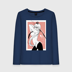 Женский лонгслив Человек бензопила Пауэр в офисном костюме