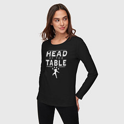 Лонгслив хлопковый женский WWE Roman Reigns Head of the Table, цвет: черный — фото 2