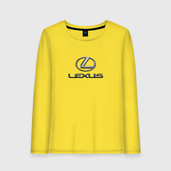 Лонгслив хлопковый женский Lexus авто бренд лого, цвет: желтый