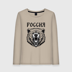 Женский лонгслив Медведь Россия
