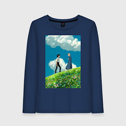 Лонгслив хлопковый женский Хаул Софи Хаттер, цвет: тёмно-синий