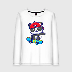 Женский лонгслив Panda skater