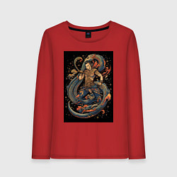Женский лонгслив Муай Тай боец и змея