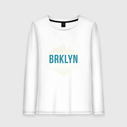 Лонгслив хлопковый женский Brooklyn city, цвет: белый
