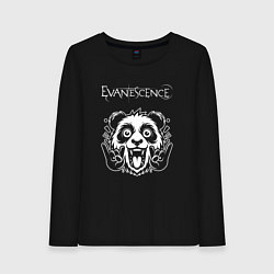 Лонгслив хлопковый женский Evanescence rock panda, цвет: черный