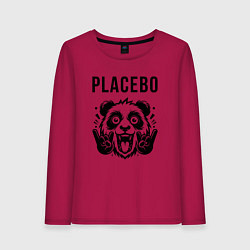 Лонгслив хлопковый женский Placebo - rock panda, цвет: маджента