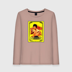 Лонгслив хлопковый женский Я боюсь того, кто на электросамокате, цвет: пыльно-розовый