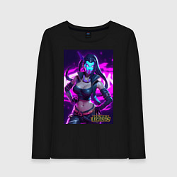 Лонгслив хлопковый женский League of Legends Akali Kda, цвет: черный