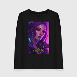 Лонгслив хлопковый женский League of Legends Kaisa Kda, цвет: черный
