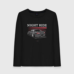 Женский лонгслив Nissan skyline night ride