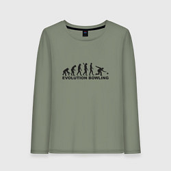 Женский лонгслив Эволюция боулинга