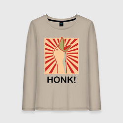 Женский лонгслив Гусь honk