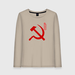 Женский лонгслив СССР серп и молот red