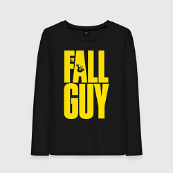 Лонгслив хлопковый женский The fall guy logo, цвет: черный