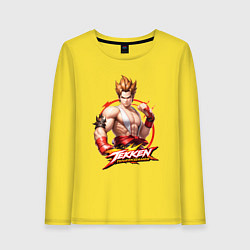 Лонгслив хлопковый женский Персонаж из игры Tekken, цвет: желтый