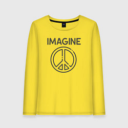 Лонгслив хлопковый женский Peace imagine, цвет: желтый