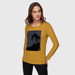 Лонгслив хлопковый женский Бездомный бог Ято, цвет: горчичный — фото 2