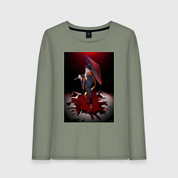 Лонгслив хлопковый женский Re:Zero Субару Нацуки, цвет: авокадо