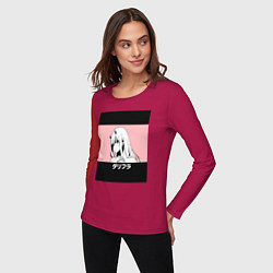 Лонгслив хлопковый женский Франкс Зеро Ту, цвет: маджента — фото 2