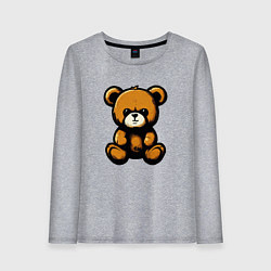 Лонгслив хлопковый женский Тедди медведь, цвет: меланж