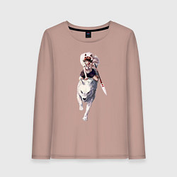 Женский лонгслив Принцесса Мононоке волк