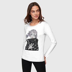 Лонгслив хлопковый женский Надзуна Нанакуса, цвет: белый — фото 2