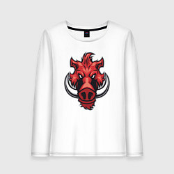 Женский лонгслив Красный кабанчик