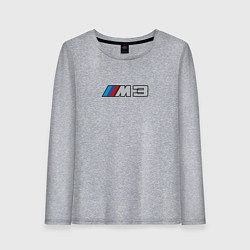 Лонгслив хлопковый женский Amg logo, цвет: меланж