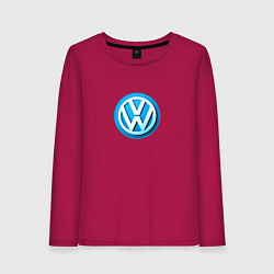 Женский лонгслив Volkswagen logo blue