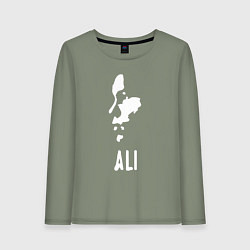 Лонгслив хлопковый женский Боксёр Али, цвет: авокадо
