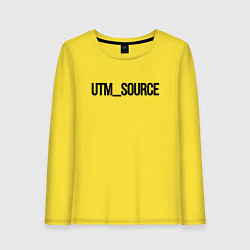 Лонгслив хлопковый женский Utm source, цвет: желтый