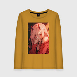 Женский лонгслив Человек-бензопила Пауэр Охотница на демонов