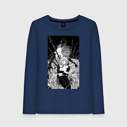 Женский лонгслив Человек-бензопила Пауэр Охотница на демонов