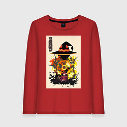 Лонгслив хлопковый женский Этот замечательный мир Мэгумин, цвет: красный