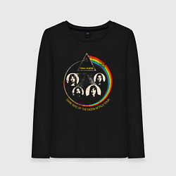 Лонгслив хлопковый женский Pink Floyd rock, цвет: черный