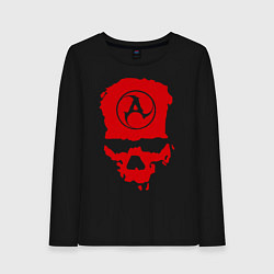 Лонгслив хлопковый женский Amatory Skull, цвет: черный
